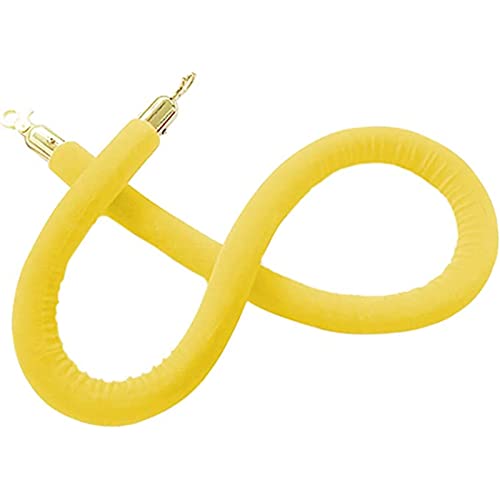 Seilabsperrständer, Samtpfosten-Hängeseile mit Haken, grüne Seilbarriere(Yellow,7ft/215cm) von UTLODY