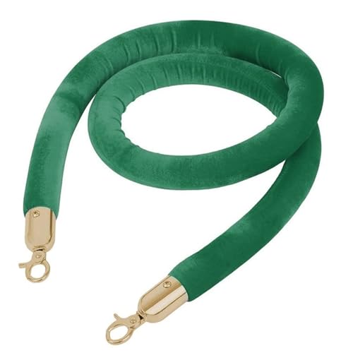 Seilabsperrständer, Seilabsperrung mit polierten Druckknöpfen, schwarze Pfostenwarteschlange(Green Gold,0.6m/2ft) von UTLODY