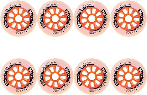 Tretroller Hinterräder for Inline Skate Und Tretroller Professionelle Speed Skating Rad(Orange,110mm) von UTLODY