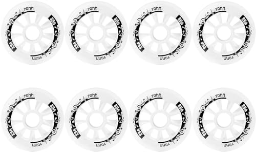 Tretroller Hinterräder for Inline Skate Und Tretroller Professionelle Speed Skating Rad(White,90mm) von UTLODY
