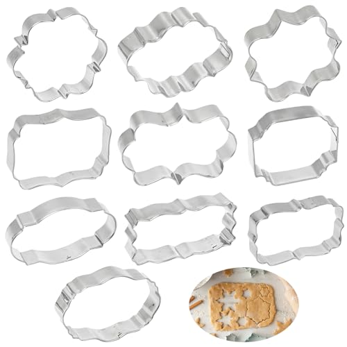 UTMACH 10 Stück Ausstechformen Set Keksausstecher Edelstahl Plätzchen Ausstecheraus Edelstahl Plätzchenausstecher aus Edelstahl Ausstechformen für Plätzchen Kekse Fondant Kuchen von UTMACH