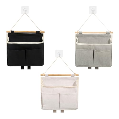 UTMACH 3 Stück Hängetasche Hängend Aufbewahrungstasche Set Hängende Tasche Aufbewahrungstasche Hängeorganizer Wand Organizer Hängender Organizer mit 3 Taschen für Office,Home,Büro,Wohnmobil von UTMACH