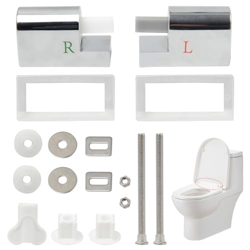 UTMACH Universal WC Sitz Scharniere Set Wc Sitz Halterung Ersatz Absenkautomatik Softclose WC Sitz Metallscharniere Ersatzscharniere aus Legierung WC-Sitz Befestigungs-Set für Feste Toilettensitzteile von UTMACH