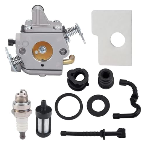 vergaser membran reparatursatz Für 017 018 MS 170 180 180C MS170 MS180 MS170C MS180C Motorrad C1Q-S57A Vergaser Kettensäge Mit Luftfilter Tune Up Kit(Silver) von UTONGMU