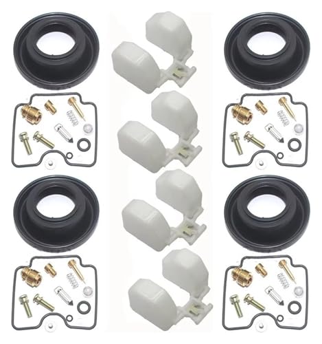 vergaser membran reparatursatz Für FZS 600 Für Fazer 1998 1999 2000 2001 2002 2003 FZS600 Motorrad Vergaser Reparatur Schwimm Nadel Sitz Teile Membran Kit(4 sets) von UTONGMU