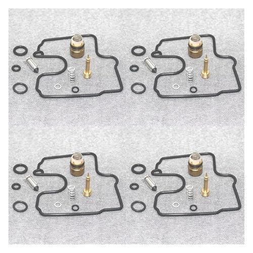 vergaser membran reparatursatz Für ZX-6R ZX6R ZX600J Für Ninja ZX600 ZX600GG ZX600GH ZX600J ZZR600 1998-2008 Motorrad Vergaser Reparatur Kit Nadel Ventil(4 set) von UTONGMU