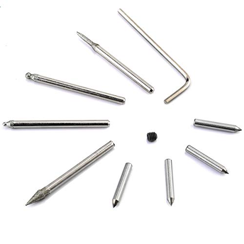 Utool 10 St眉ck Gravierwerkzeug Diamantspitze Wolframcarbid Stahl Bits & teile Set f眉r Utool Gravierwerkzeug von UTOOL