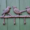 Garden Foundry Gusseisen Kleiderhaken mit Singende Vögel Dekoration von UTOPIA DEALS
