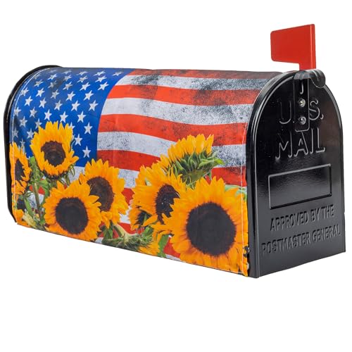 Briefkasten-Abdeckung für den Außenbereich, Motiv: Patriotische USA-Flagge, Sonnenblumen-Briefkasten-Abdeckung für den Außenbereich, Motiv: Adler, Dekoration, Briefkasten-Abdeckungen für von UTOWO