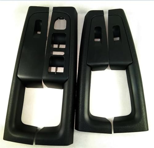 UTOYA Auto Innerer Türgriff 2PCS Vorne/Hinten Inneren Türgriff Armlehne Rahmen Schalter Box Control Panel Trim Für Skoda Für Superb 2008-2013 Interner Griff (Farbe : Black Front 2PCS) von UTOYA