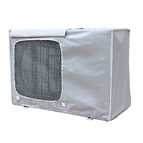 UTOYA Klimaanlagenabdeckung for Außengeräte - Betrieb Draussen Fenster Mini-Split-AC-Abdeckung, Schwerlast 600D Oxford-Stoff Wetterfest PVC Panel,anpassbar (Color : Light Gray, Size : 94 * 68 * 36cm) von UTOYA