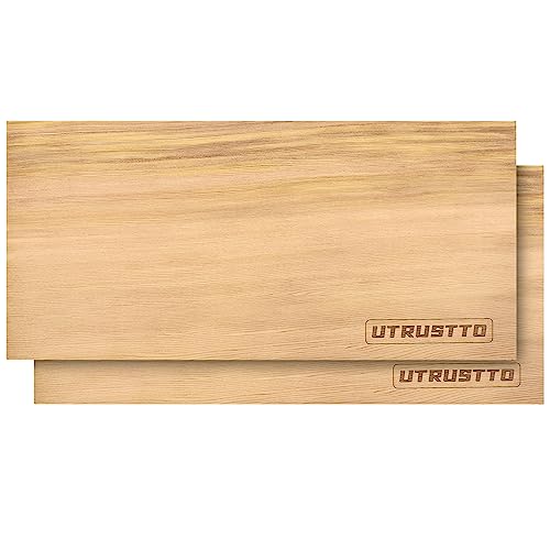 Zedernholzbrett zum Grillen 2er Set - UTRUSTTO Grillbretter, Räucherbretter aus Zedernholz hergestellt aus 100% natürlichem, für einen besonderen Grillgeschmack Zedernholzbrett zum Grillen 2er Set - UTRUSTTO Grillbretter, Räucherbretter aus Zedernholz hergestellt aus 100% natürlichem, für einen besonderen Grillgeschmack von UTRUSTTO