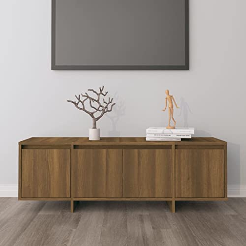 TV-Schrank Braun Eichen-Optik Stabiler TV-Schrank mit 4 Türen für Wohnzimmer, ideal zur Aufbewahrung von Medien und Spielkonsolen. 120x30x40,5 cm Holzwerkstoff TV-Schrank Braun Eichen-Optik Stabiler TV-Schrank mit 4 Türen für Wohnzimmer, ideal zur Aufbewahrung von Medien und Spielkonsolen. 120x30x40,5 cm Holzwerkstoff von UTSRABFA