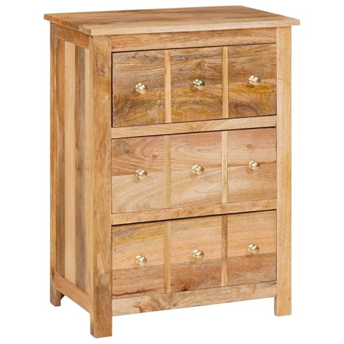 UTSRABFA Buffets & Sideboards Braun gartenschrank Schrank for Innenraum Schlafzimmer 55 x 35 x 75 cm Massives Mangoholz von UTSRABFA