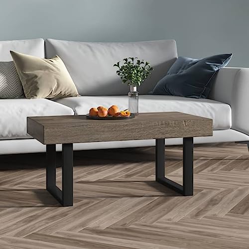 UTSRABFA Couchtisch Grau und Schwarz Wohnzimmer möbel Tisch Wohnzimmer for Esszimmer Innenraum 90x45x40 cm MDF und Eisen UTSRABFA Couchtisch Grau und Schwarz Wohnzimmer möbel Tisch Wohnzimmer for Esszimmer Innenraum 90x45x40 cm MDF und Eisen von UTSRABFA