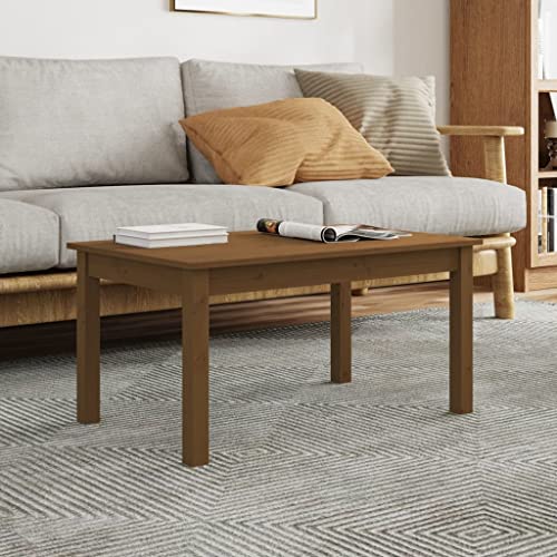 UTSRABFA Couchtisch Honigbraun beistelltisch wohnzimmertisch for Innenraum Wohnzimmer 80x50x40 cm Massivholz Kiefer von UTSRABFA
