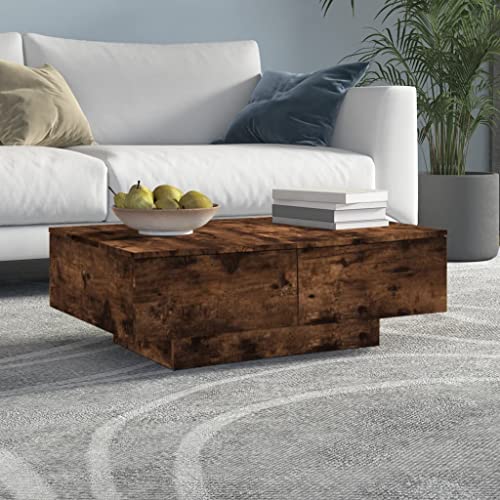 UTSRABFA Couchtisch Räuchereiche couchtisch beistelltisch for Esszimmer Innenraum 90x60x31 cm Holzwerkstoff UTSRABFA Couchtisch Räuchereiche couchtisch beistelltisch for Esszimmer Innenraum 90x60x31 cm Holzwerkstoff von UTSRABFA