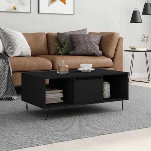 UTSRABFA Couchtisch Schwarz beistelltisch Wohnzimmer möbel for Wohnzimmer Esszimmer 90x50x36,5 cm Holzwerkstoff UTSRABFA Couchtisch Schwarz beistelltisch Wohnzimmer möbel for Wohnzimmer Esszimmer 90x50x36,5 cm Holzwerkstoff von UTSRABFA