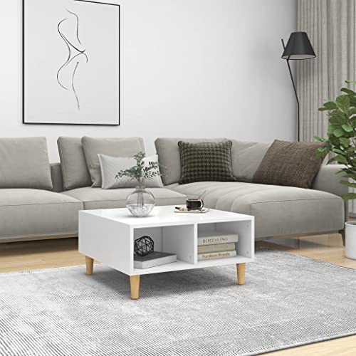 UTSRABFA Couchtisch Weiß beistelltisch couchtisch for Wohnzimmer Innenraum 60x60x30 cm Holzwerkstoff von UTSRABFA