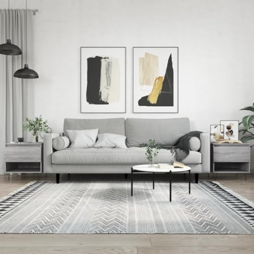 UTSRABFA Couchtische 2 STK. Grau Sonoma beistelltisch Wohnzimmer möbel for Innenraum Wohnzimmer 50x46x50 cm Holzwerkstoff von UTSRABFA