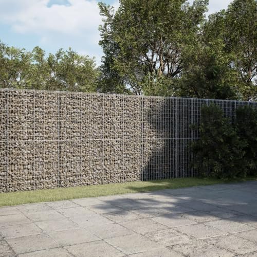 UTSRABFA Gabione mit Deckel blumenkübel Outdoor pflanzkübel for Terrasse Garten 650x100x200 cm Verzinktes Eisen von UTSRABFA