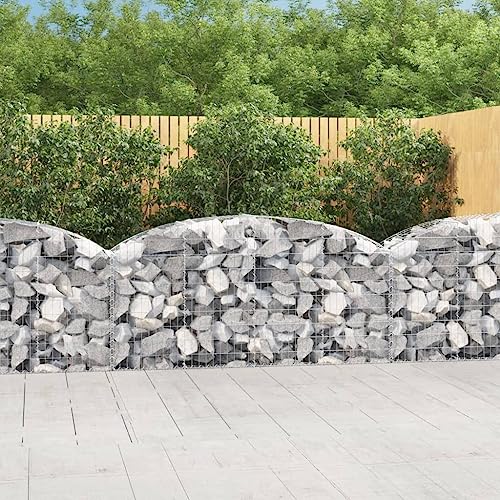 UTSRABFA Gabione mit Hochbogen pflanztopf Outdoor blumenkübel Outdoor for Außen Garten 200x50x80/100 cm Verzinktes Eisen UTSRABFA Gabione mit Hochbogen pflanztopf Outdoor blumenkübel Outdoor for Außen Garten 200x50x80/100 cm Verzinktes Eisen von UTSRABFA