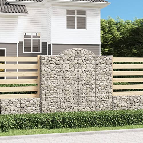 UTSRABFA Gabionen mit Hochbogen 2 STK. pflanzkübel pflanztopf Outdoor for Garten Terrasse 200x50x180/200cm Verzinktes Eisen von UTSRABFA