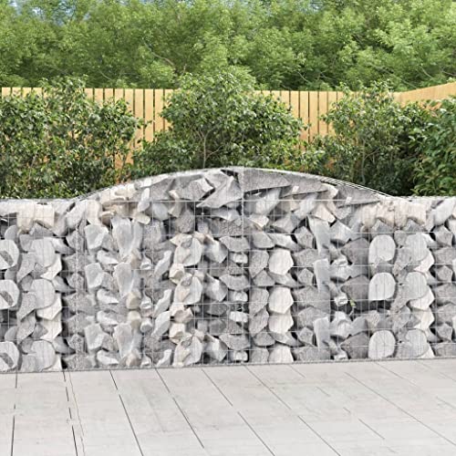 UTSRABFA Gabionen mit Hochbogen 4 STK. pflanzenkübel pflanztopf Outdoor for Terrasse Außen 400x50x100/120cm Verzinktes Eisen von UTSRABFA