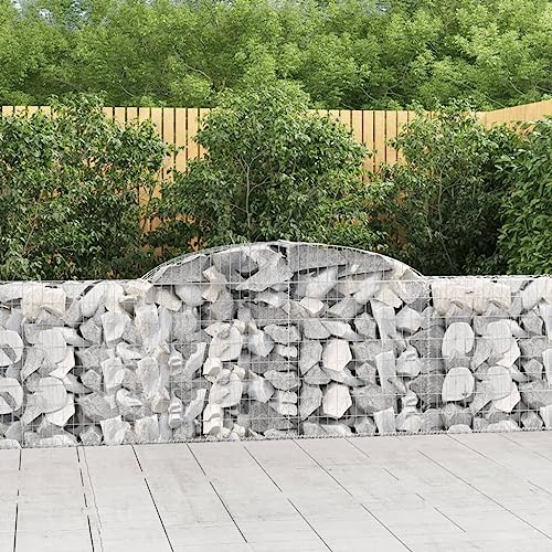 UTSRABFA Gabionen mit Hochbogen 4 STK. pflanztopf Outdoor pflanzentopf for Terrasse Innen 300x30x80/100 cm Verzinktes Eisen von UTSRABFA