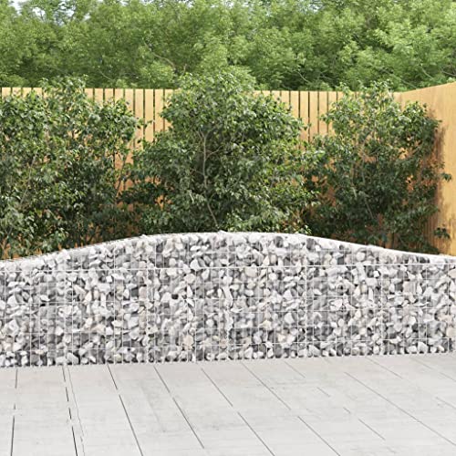 UTSRABFA Gabionen mit Hochbogen 5 STK. pflanzentopf pflanzkübel for Außen Terrasse 400x30x60/80 cm Verzinktes Eisen von UTSRABFA