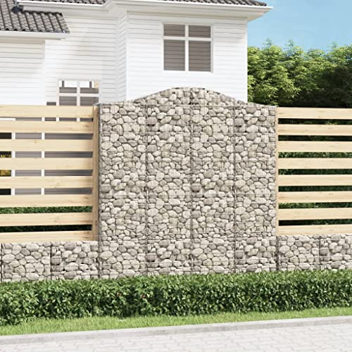 UTSRABFA Gabionen mit Hochbogen 7 STK. blumenkübel Outdoor pflanzentopf for Terrasse Terrasse 200x50x220/240cm Verzinktes Eisen von UTSRABFA