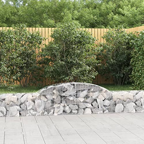 UTSRABFA Gabionen mit Hochbogen 8 STK. pflanzkübel pflanzentopf for Terrasse Terrasse 300x30x40/60 cm Verzinktes Eisen von UTSRABFA