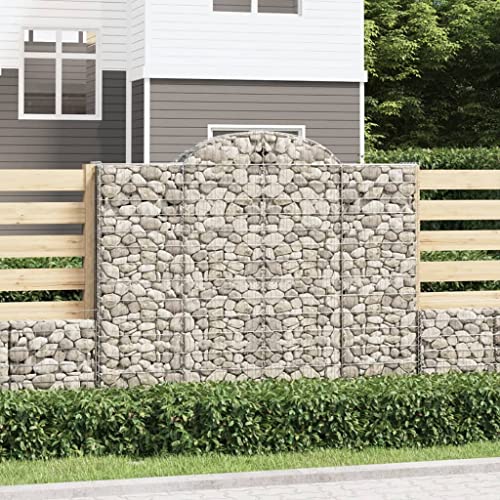 UTSRABFA Gabionen mit Hochbogen 8 STK. pflanztopf Outdoor pflanzentopf for Garten Terrasse 200x50x160/180cm Verzinktes Eisen von UTSRABFA