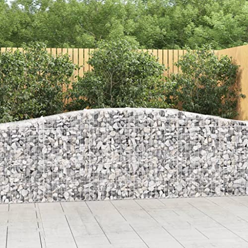 UTSRABFA Gabionen mit Hochbogen blumenkübel Outdoor pflanzkübel for Außen Garten 15 STK. 400x50x80/100cm Verzinktes Eisen von UTSRABFA