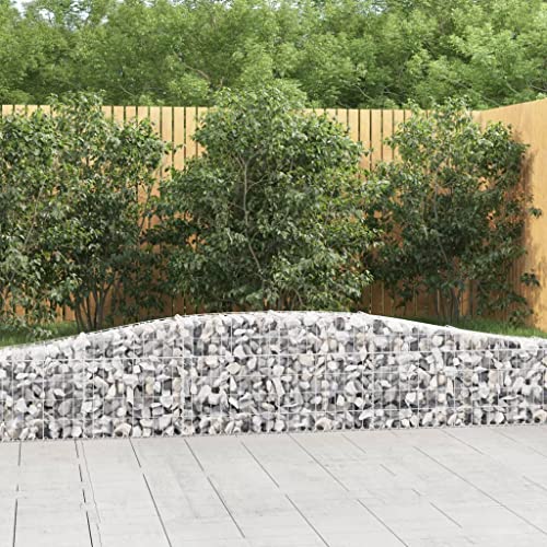 UTSRABFA Gabionen mit Hochbogen pflanzentopf pflanzkübel for Terrasse Außen 10 STK. 400x30x40/60 cm Verzinktes Eisen von UTSRABFA