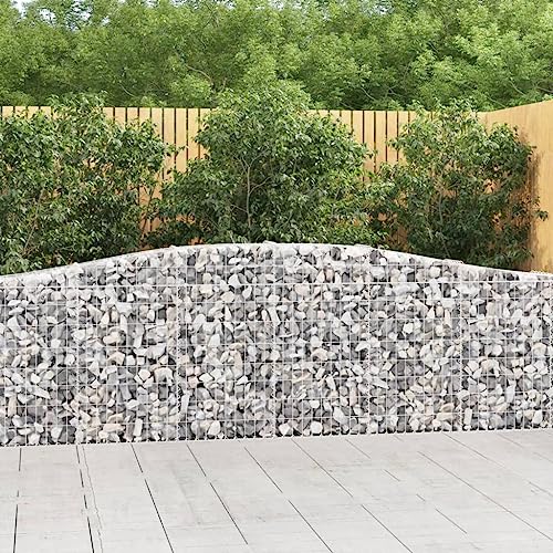 UTSRABFA Gabionen mit Hochbogen pflanzentopf pflanzkübel for Terrasse Innen 25 STK. 400x30x80/100cm Verzinktes Eisen von UTSRABFA