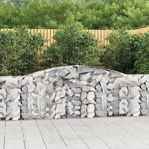 UTSRABFA Gabionen mit Hochbogen pflanzkübel pflanzentopf for Terrasse Terrasse 25 STK. 400x30x80/100cm Verzinktes Eisen von UTSRABFA