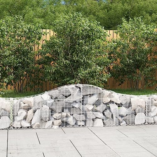 UTSRABFA Gabionen mit Hochbogen pflanztopf Outdoor pflanzenkübel for Garten Terrasse 15 STK. 200x30x40/60 cm Verzinktes Eisen von UTSRABFA
