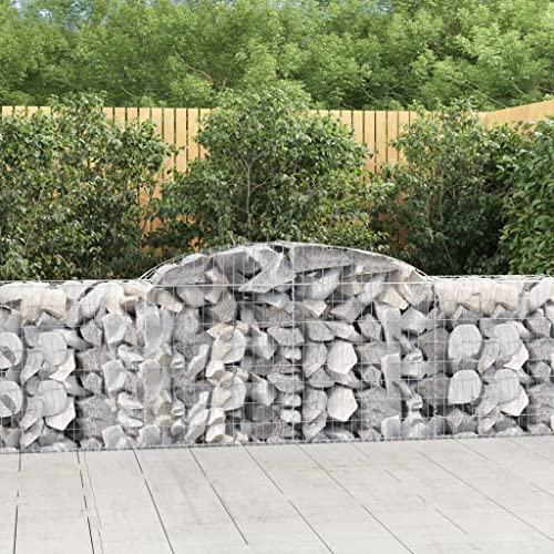 UTSRABFA Gabionen mit Hochbogen pflanztopf Outdoor pflanzentopf for Außen Terrasse 10 STK. 300x50x80/100cm Verzinktes Eisen von UTSRABFA