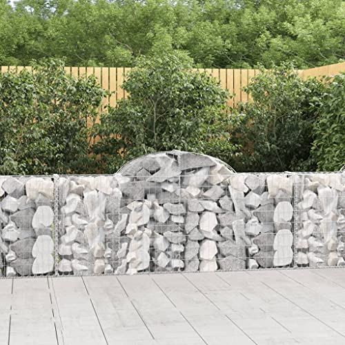 UTSRABFA Gabionen mit Hochbogen pflanztopf Outdoor pflanzkübel for Außen Garten 25 STK. 200x30x80/100cm Verzinktes Eisen von UTSRABFA