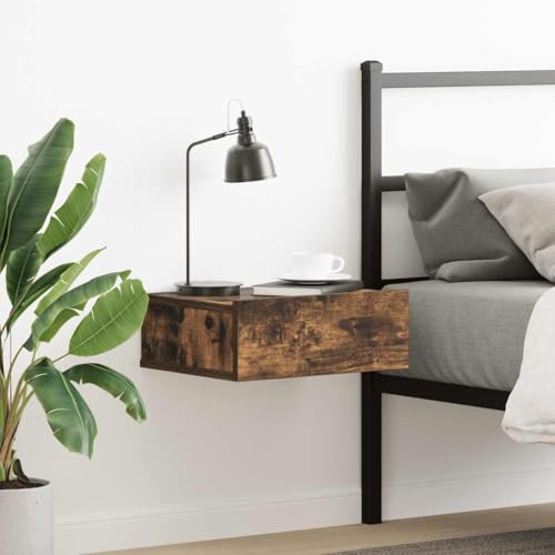 UTSRABFA Hängender Nachttisch Räuchereiche nachttische nachttisch for Zimmer Wohnzimmer 40x30x15 cm Holzwerkstoff UTSRABFA Hängender Nachttisch Räuchereiche nachttische nachttisch for Zimmer Wohnzimmer 40x30x15 cm Holzwerkstoff von UTSRABFA
