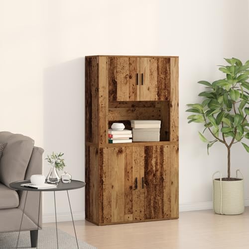 UTSRABFA Highboard Alteiche gartenschrank sideboards for Innenraum Schlafzimmer 80x33x150 cm Aus Engineered Wood von UTSRABFA