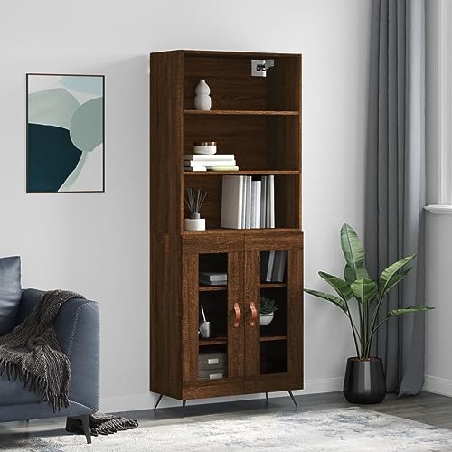 UTSRABFA Highboard Braun Eichen-Optik flurschrank Schrank for Innenraum Wohnzimmer 69,5x34x180 cm Holzwerkstoff UTSRABFA Highboard Braun Eichen-Optik flurschrank Schrank for Innenraum Wohnzimmer 69,5x34x180 cm Holzwerkstoff von UTSRABFA