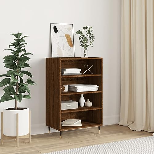 UTSRABFA Highboard Braun Eichen-Optik sideboards kommoden for Wohnzimmer Büro 57x35x90 cm Holzwerkstoff von UTSRABFA