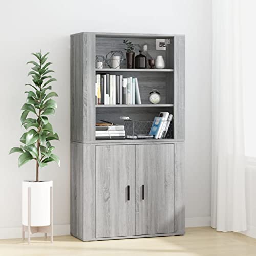 UTSRABFA Highboard Grau Sonoma Holzwerkstoff kleiderschrank Schrank for Schlafzimmer Innenraum von UTSRABFA