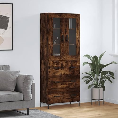 UTSRABFA Highboard Räuchereiche flurschrank gartenschrank for Innenraum Wohnzimmer 69,5x34x180 cm Holzwerkstoff UTSRABFA Highboard Räuchereiche flurschrank gartenschrank for Innenraum Wohnzimmer 69,5x34x180 cm Holzwerkstoff von UTSRABFA