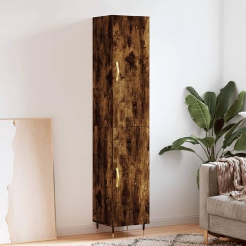 UTSRABFA Highboard Räuchereiche sideboards gartenschrank for Büro Wohnzimmer 34,5x34x180 cm Holzwerkstoff von UTSRABFA