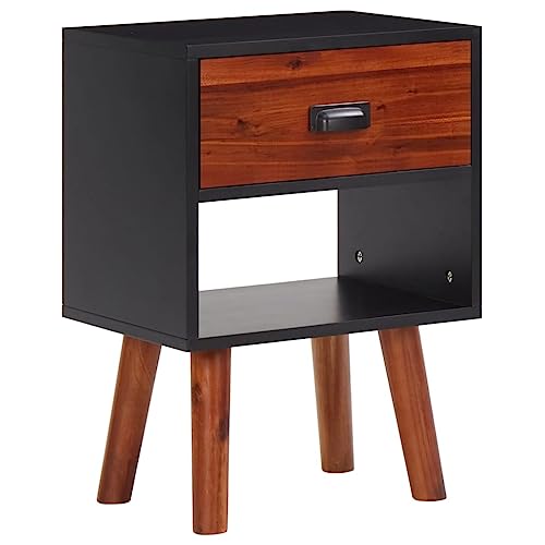 UTSRABFA Nachttisch Akazienholz Massiv Bedside Table badschrank schmal for Zimmer Schlafzimmer 40x30x57 cm von UTSRABFA