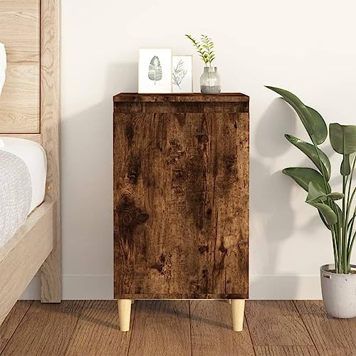 UTSRABFA Nachttisch Räuchereiche Bedside Table kommode mit schubladen for Schlafzimmer Zimmer 40x35x70 cm Holzwerkstoff von UTSRABFA