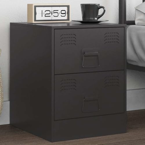 UTSRABFA Nachttisch Schwarz badschrank schmal Bedside Table for Zimmer Schlafzimmer 34,5x39x44 cm Stahl UTSRABFA Nachttisch Schwarz badschrank schmal Bedside Table for Zimmer Schlafzimmer 34,5x39x44 cm Stahl von UTSRABFA